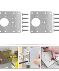 Stainless Steel Cabinet Hinge Repair Plates With Screws 6 Pack Frameless Cabinet Fixes Durable No Fuss Do It Yourself Friendly Easy Open