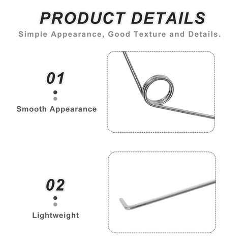 10pcs Super Durable Torsion Springs For Steam Iron Repair Kit Made Of Premium Stainless Steel That Stand Up To Heavy Use And High Heat With Universal Fit For Most Models To Get Your Device Back Up And Running Smooth As Silk, stainless steel spring close-up