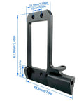 Behind The Axle Servo Mount For 1/10 RC Crawler F10 Portal Axles CNC Aluminum Low CG Front Mount dimensions in inches