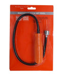 Flexible Magnetic Grabber Tool With 20 Lb Pull Bendable Magnetic Snake Reach Tool 22.8 Inch Length Chrome Electroplated Steel Shaft
