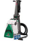Front view of Big Green Professional Carpet Cleaner With XL DirtLifter PowerBrush, 9 Inch Long Reach Hose, Pro Max Formula.