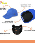 Five Pack Reflective Bump Cap Hard Hat With Adjustable Hook And Loop Fit Lightweight Breathable Twill Royal Blue And Mesh Safety Cap For Men And Women ABS Shell With Soft Foam Pads