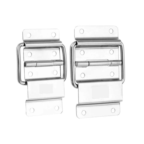 Ball Bearing Door Hinges Set 2 Pack Silent Heavy Duty For Cabinets Tool Boxes Air Flight Cases Lockers And Furniture Fittings Durable For Interior Exterior Residential Commercial Use 48x84mm, shown front view.