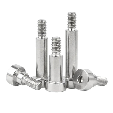 Heavy Duty Hex Socket Cap Head Roller Shoulder Screws Set In 304 Stainless Steel M2.5 To M12 Metric Threads And 45mm Length D4xM3 Five Pack