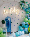 Oh Baby LED Neon Sign For Backdrops And Wall Decor, Perfect For Baby Showers, Gender Reveals, And Photo Booths, warm white glow