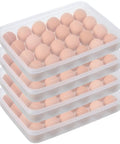 Clear 24 Egg Tray With Lid 4 Pack Deviled Egg Holder Organizer For Fridge Plastic Egg Storage Container To Keep Eggs Fresh Large Capacity