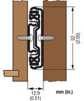 Diagram of Beefy Heavy Duty Full Extension Ball Bearing Drawer Slide 14 Inch Side Mount 200 Pound Load Capacity