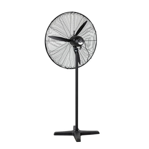 Tough Cookie Heavy Duty Industrial Floor Fan Crushing Heat With High Velocity Oscillation And Serious Airflow For Warehouse Spaces Commercial Shops Garage Projects And Outdoor Patios 30 Inch in black metal with three blades