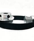 Super Cool 2GT Timing Pulley Set With 2 To 1 Ratio Perfect For Your DIY Projects Featuring Double Flange Design And Multiple Bore Sizes Like 4mm 6.35mm And Up To Include Long 600mm Belt Widths That Make Everything Run Smooth As Butter. 20T 40T aluminum pulleys with 10mm belt