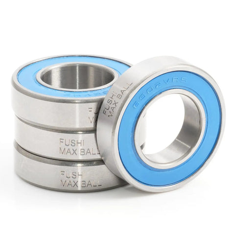Cartridge Bearings 15x28x7mm Set For Bikes With Blue Chrome Steel Sealed Grease Full Balls 6902 Style Heavy Duty Hubs Pivot Replacement No Retainer Durable Bearing Kit 4 Pieces, blue sealed bike bearings