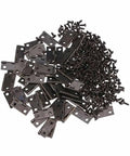 Heavy Duty Self-Closing Spring Hinges Set For Cabinets And Jewelry Boxes, Automatic Close Hinges, Metal Construction, 50-Piece Kit