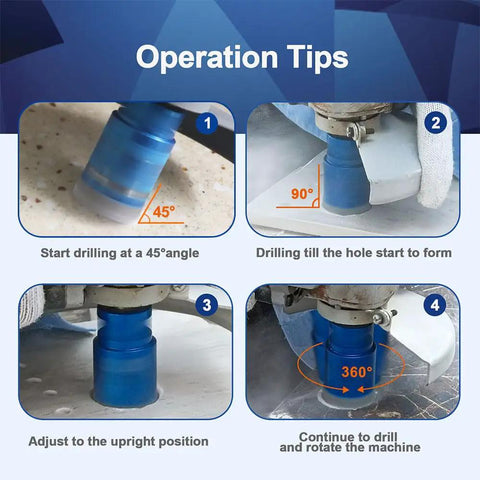 Heavy Duty 32mm Diamond Core Drill Bit For Porcelain Tile Ceramic Marble Granite Dry Drilling Vacuum Brazed Diamond Hole Saw With 5/8-11 Thread 60mm Total Length 10mm Diamond Height Fits Concrete Masonry operation tips