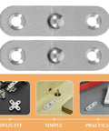 Stainless Steel Folding Butt Hinges For Cabinets And Furniture Six Pack Space Saving Design with close-up detail