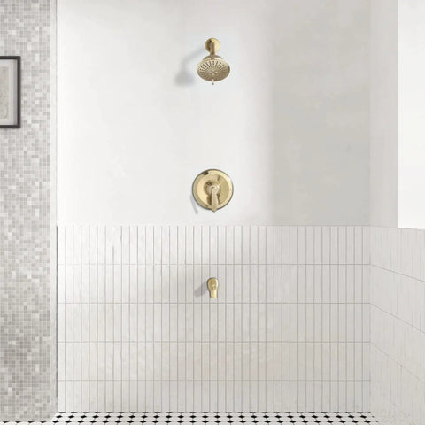 Dope Matte Black Shower System With Tub Spout And Valve Included, 5 Setting Shower Head, Diverter, And Wall Mounted Multi Function Tub