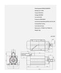 Beast Grade 1500W Air Cooled Spindle Motor And Vfd Inverter Kit With Er20 Collets For Easy Peasy Hookup and Hella Serious Cutting Power 380V Or 220V Ready technical drawing with dimensions.