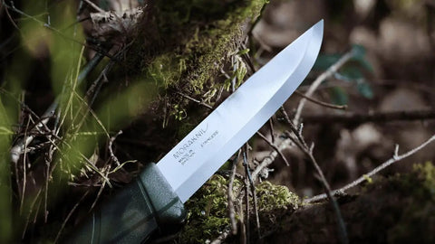Companion Fixed Blade Outdoor Knife With Hardened Sandvik 12C27 Stainless Steel Blade 4.1 Inch Military Green Go To Bushcraft Knife