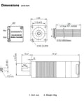 Technical drawing of NEMA 8 Integrated Servo Stepper Motor With Built In Multi Turn Absolute Encoder And Closed Loop Controller And Driver