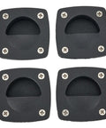 Recessed Nylon Pull Handles Marine Grade For Boats And Yachts Black Flush Mount Cabinet And Drawer Hardware Durable Saltwater Ready Replacement Kit 4 Pieces