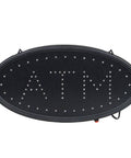 Eye Catching LED ATM Sign For Retail Bar Or Cafe Now Open Display With On Off Switch And Chain Oval 19 By 10 Inches