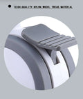 Close-up of 316 Stainless Steel Non Magnetic Rust Proof Universal Double Brake Caster Wheel Set with TPR and brake pedal.