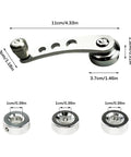 Aluminum Billet Car Window Crank Handle Set 2 Pieces Window Winder Replacement For Classic Cars, includes hex wrench and screws.