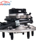 Front Wheel Hub And Bearing Assembly 515106 515107 For 04-08 Chevy Colorado, 06-08 GMC Canyon, side view showing ABS connectors