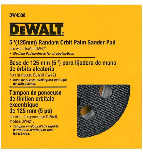 Five Inch Orbital Sander Pad With Hook And Loop Eight Hole Dust Collection Pad For Quick Sanding Replacement For DW4388