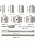 Heavy Duty Hole Saw Set For Concrete Wall Drilling With Efficient Tungsten Steel Bits And Dust Ventilation System Perfect For Installing Pipes Air Conditioners And Electrical Works On Cement Or Red Brick Surfaces, 80mm head