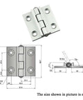 Torque Position Control Hinges Aluminum Alloy Bushing Hinge 120 Degree Detent, 2 Pack, 2.4 Inch Length, Anodized Finish, technical drawing