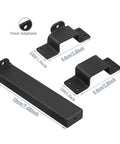 Badass Heavy Duty Carbon Steel Slide Gate Latch Lock With Reinforced Padlock Hole For Fence Shed Barn Yard Security Bolt components with dimensions.