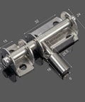 Stainless Steel Sliding Bolt Lock Latch for Bathroom Door Gate Hardware with dimensions, showcasing durable construction.