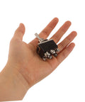 Four Pack Toggle Rocker Switches With Pin Position For Electrical Control Buttons, Heavy Duty Switches For Industrial Equipment, Circuit Assembly And Home Power Switching, Easy Wiring, Durable And Reliable Performance, black switch in hand