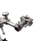 Heavy Duty Mini Welding Torch Holder Stand With Adjustable Vertical Height And Horizontal Sliding V Clamp Mounts