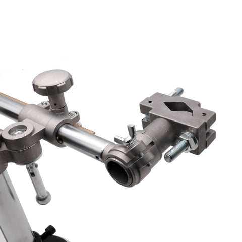 Heavy Duty Mini Welding Torch Holder Stand With Adjustable Vertical Height And Horizontal Sliding V Clamp Mounts