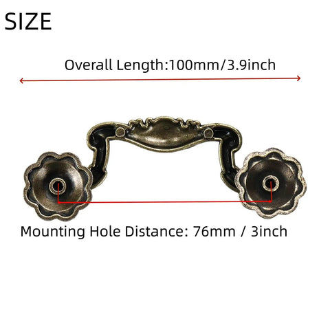 Antique Bronze Drop Down Bail Cabinet Pull Handles 10 Pack 3 Inch Center To Center Heavy Duty Zinc Alloy Kitchen Hardware The Real Deal Built Tough For Everyday American Homes