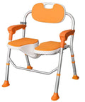Heavy Duty Indoor Shower Chair With Non Slip U Shaped Seat, Easy Sit Stand Aid For Elderly And Disabled, 330 Pound Capacity