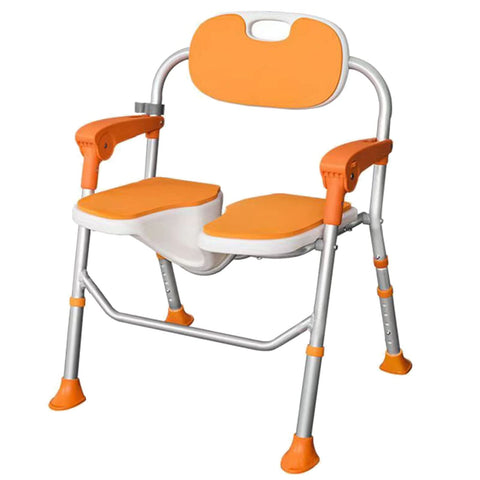 Heavy Duty Indoor Shower Chair With Non Slip U Shaped Seat, Easy Sit Stand Aid For Elderly And Disabled, 330 Pound Capacity
