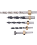 Top Notch 5 Piece Pocket Hole Drill Bit Set Made From High Speed Steel With Adjustable Depth And Three Knife Points For Super Clean Woodworking Holes In Just About Any Project You Got Going On. 5-piece set