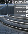 75ft Rope Lights With 280 LEDs Remote Control Waterproof Dimmable Tube Light 8 Modes on outdoor steps with timer feature