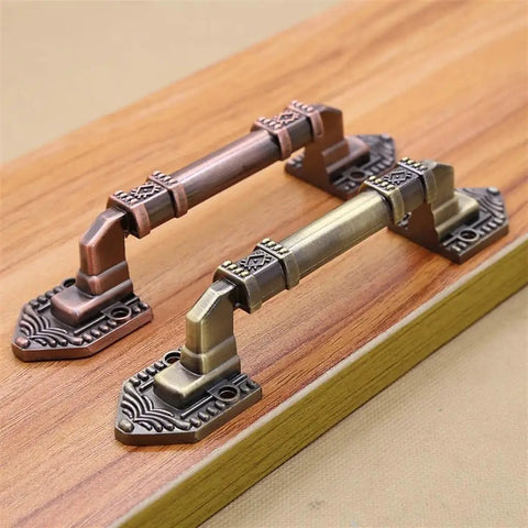 Dope Rustic Wood Barn Door Handle With Antique Copper Finish For European Style Flush Drawer Cabinet Hardware Made From Aluminum Alloy