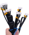 Endstop Limit Switch Accessory Kit for 3D Printers with X Y Z Axis Cables, showing plug-in cables in hand