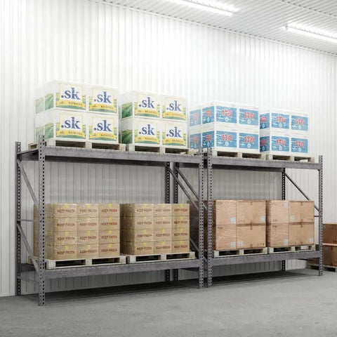 Tough As Nails Steel Pallet Rack Starter Unit 48 By 72 By 96 Inch 2 Tier Upright Frame Shop Ready Industrial Shelving For Freezer Garage With Rust Resistant Coating