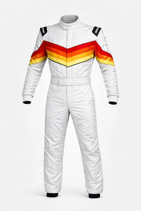 Go Kart Racing Suit Water Resistant Digital Print Breathable Fabric For Adults Youth And Kids White Red Size XL 58 Custom