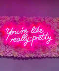 You Are Really Pretty Pink Led Neon Sign For Indoor Bedroom Decor Wall Art Backdrop 25.5x11.8 Inches Flexible Silicone Neon Light