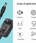 AC Power Adapter Charger For KROME 61 Key Music Workstation Keyboard Mains With Safety Protections, universal applications illustrated