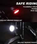 Headlight and taillight of Go To All Terrain Fat Tire Electric Bike For Teens And Adults with safety features