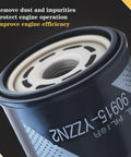 Close-up of Premium Engine Oil Filter For Toyota And Lexus Cars Replacement 90915 YZZN2 showing filtration features