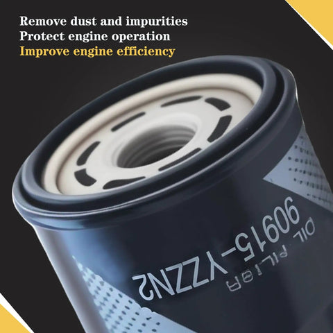 Close-up of Premium Engine Oil Filter For Toyota And Lexus Cars Replacement 90915 YZZN2 showing filtration features