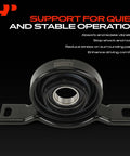 Premium Grade Drive Shaft Center Support Bearing Replacement Direct Factory Fit Driveshaft Carrier Unit For Cadillac Cts Awd 2008 To 2014 Rockhard Setup close-up view showing bearing and metal bracket.