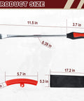 15 Inch Tire Spoon Kit For Motorcycle ATV Bike Mower Tractor with rim protectors, showing dimensions and components